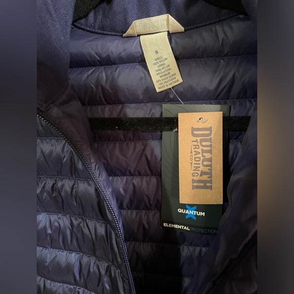 NWT Duluth Trading Co. women’s Down Right Coat, size small, NAVY - Picture 5 of 11
